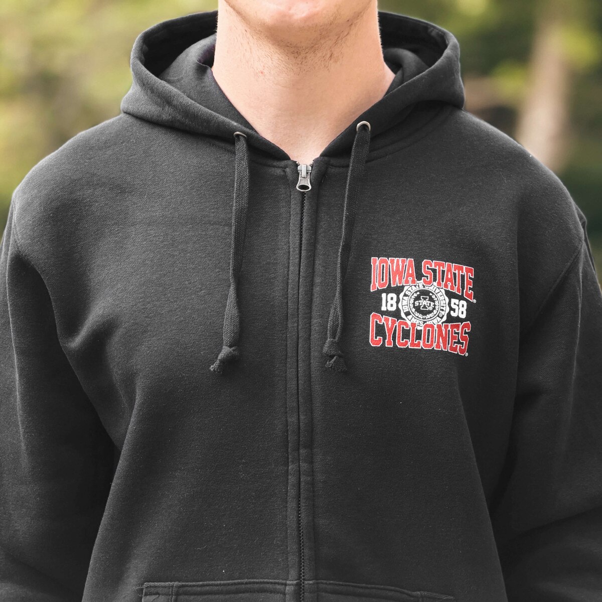 Gear I-State 1858 Seal Black 2-Sided Full-Zip Hoodie